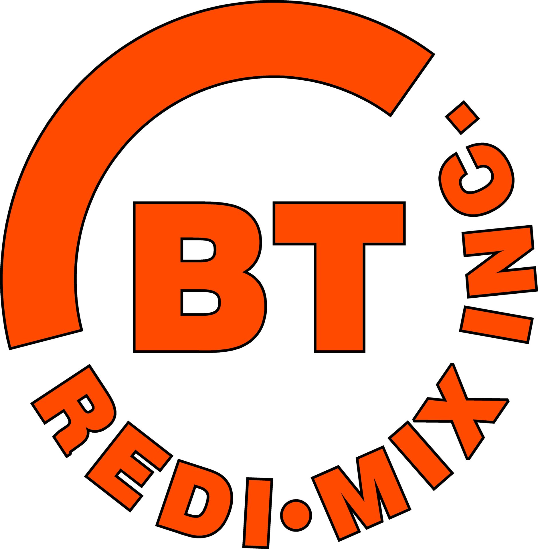 BT Redi Mix logo in a circle shape
